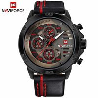 Reloj Naviforce Acero Negro y Cuero Negro NAV-40