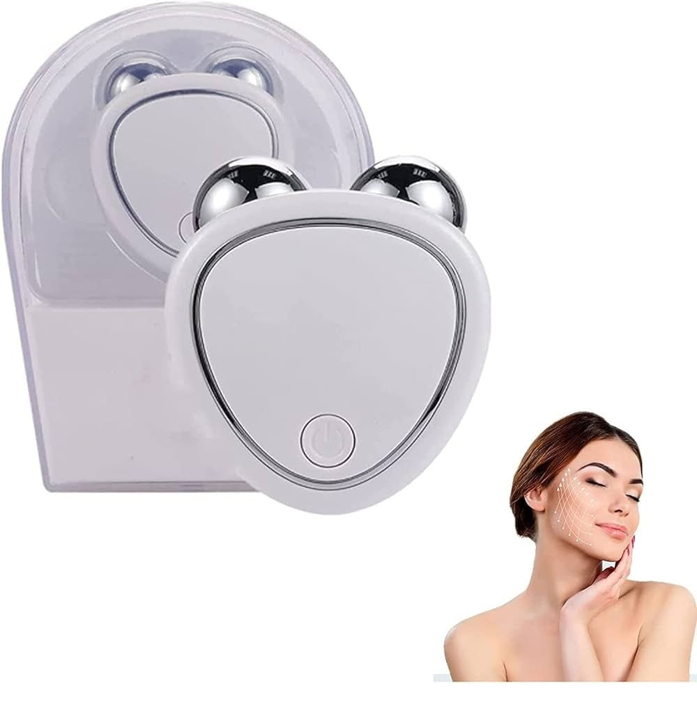 MASAJEADOR PARA EL ROSTRO CON MICROCORRIENTE - BLANCO