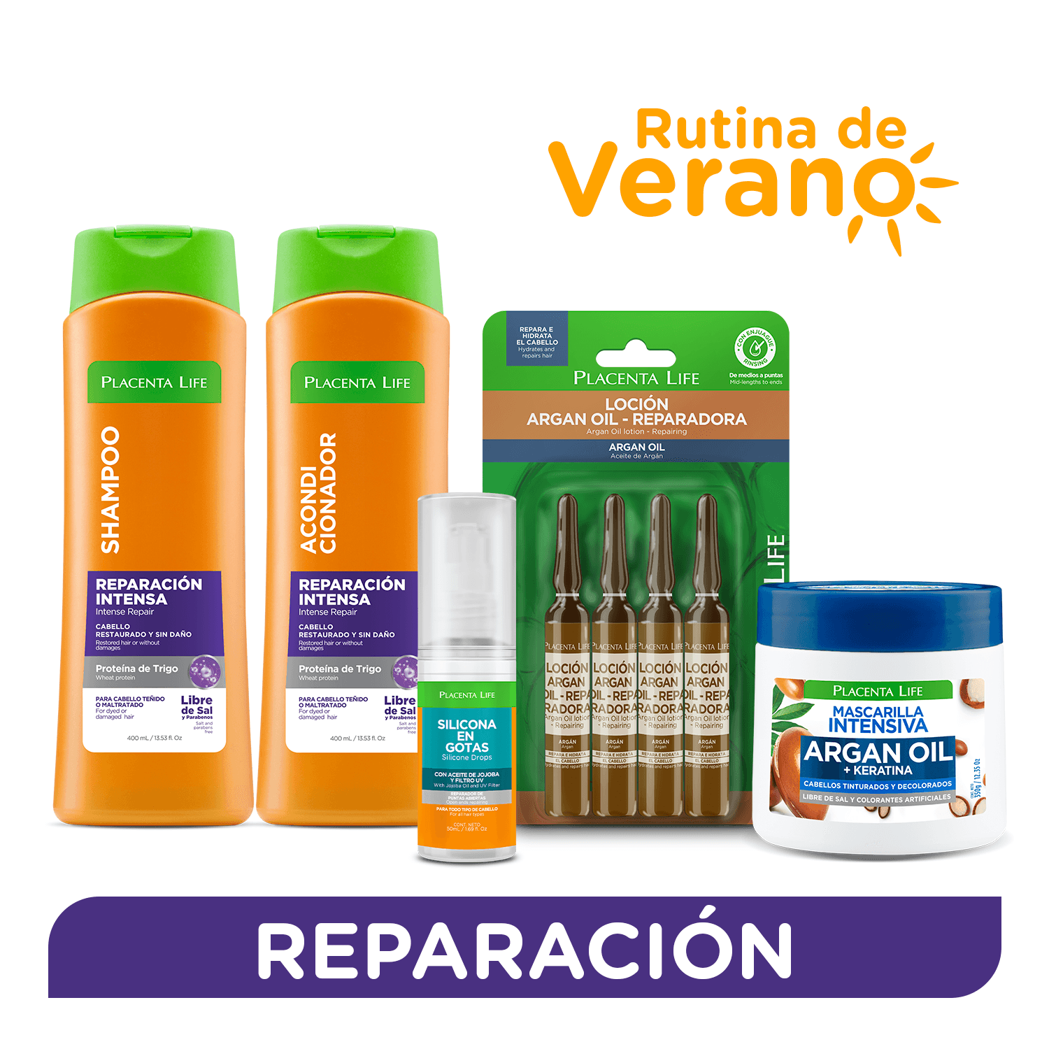 Placenta Life Rutina De Verano Reparación Intensa