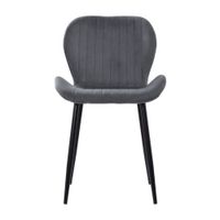 Silla de Diseño Decorativa Mariposa Tela Gris Bonno