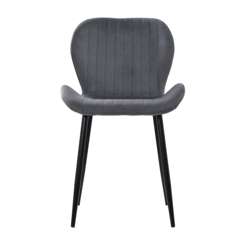Silla de Diseño Decorativa Mariposa Tela Gris Bonno