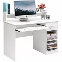 Escritorio Moderno de Melamina Blanco 110cm