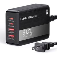 CARGADOR DE ESCRITORIO DE 65W CARGA RAPIDA A4808Q  2 USB-C Y 2 USB-A