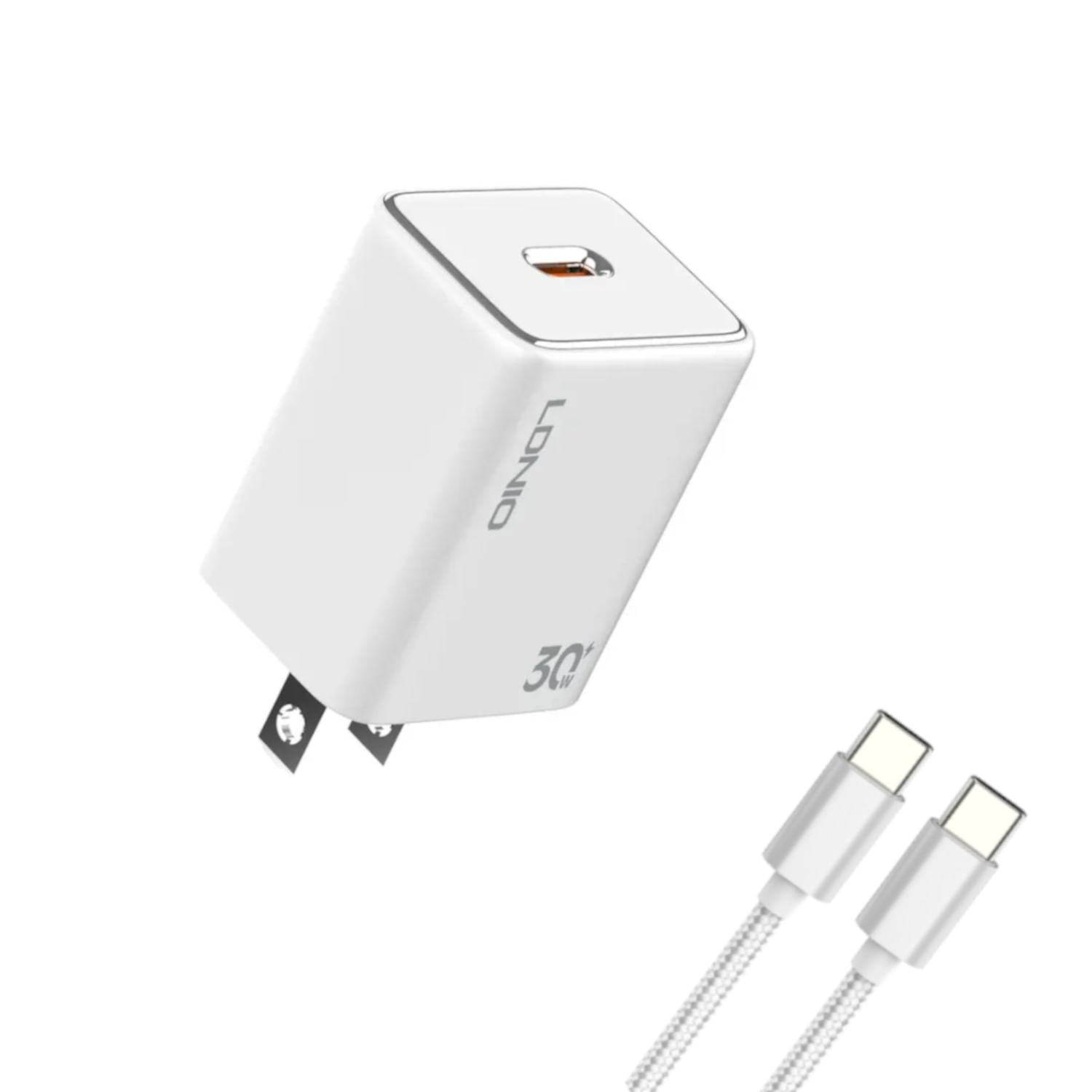 CARGADOR DE 30W CARGA RAPIDA A1508C USB-C INCLUYE CABLE TIPO C-C