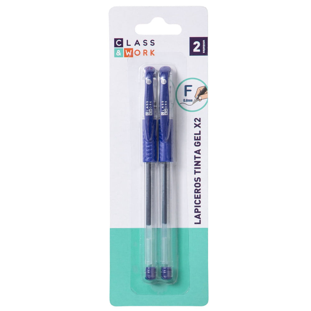 Lapiceros CLASS&WORK Tinta Gel Stick 2un
