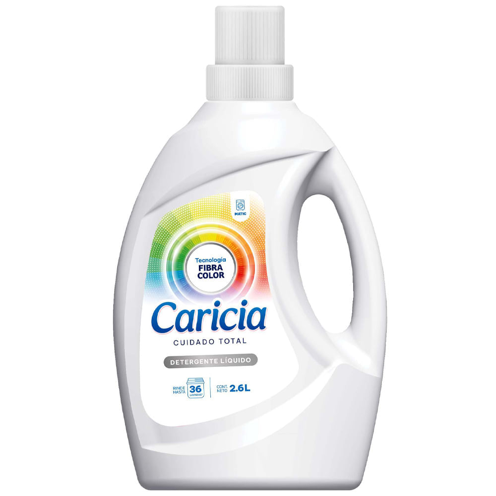 Detergente Líquido CARICIA Cuidado Total Botella 2.6L