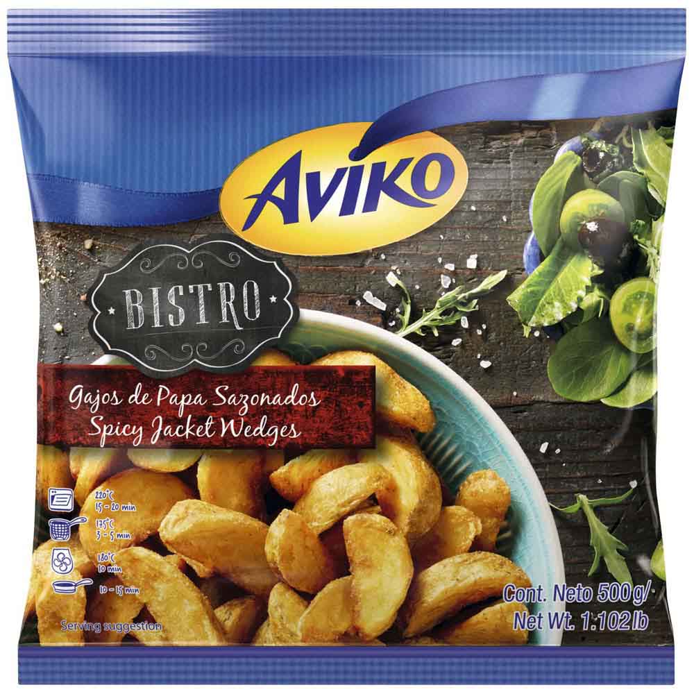 Papa Sazonada en Gajos AVIKO Bolsa 500g