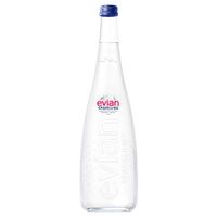 Agua Mineral con Gas EVIAN Sparkling Botella de Vidrio 750ml