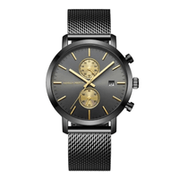 Reloj Hannah Martin Acero Negro con Dorado HAN-26