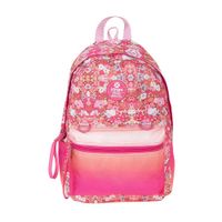 Mochila  con Hombreras Acolchadas Diseño Flores Rosado