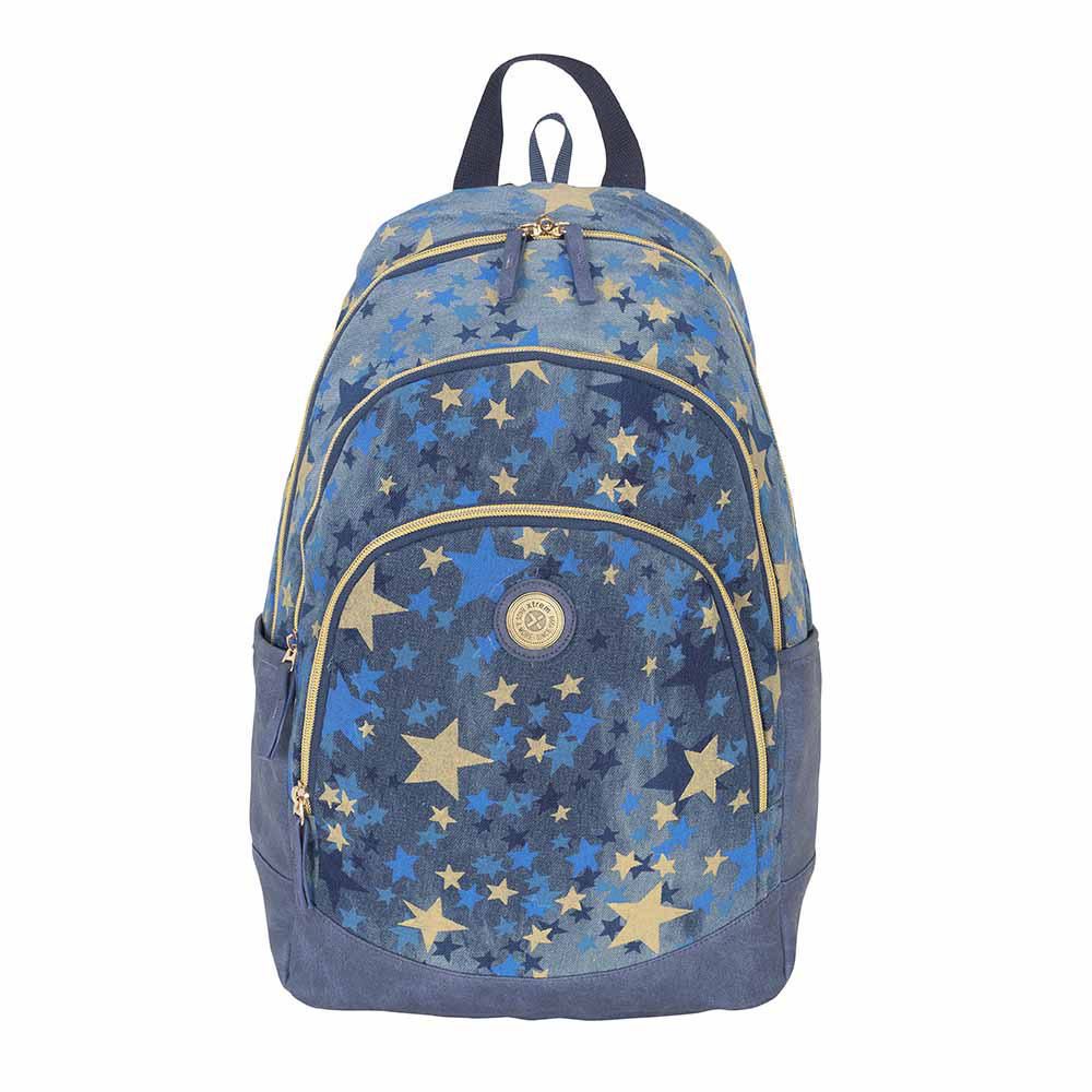 Mochila con Portalaptop de 14 Pulgadas Diseño Estrellas Azul
