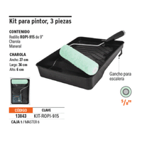 Kit Para Pintar 3 En 1 Rodillo Charola Maneral Truper 13843