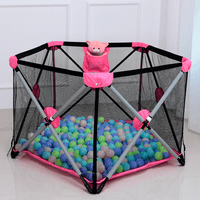 Corral Plegable Rosado para Niños