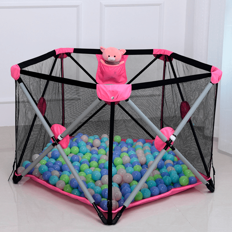 Corral Plegable Rosado para Niños