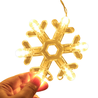 Cortina de Luz Led Copo de Nieve Guirnalda de Decoración