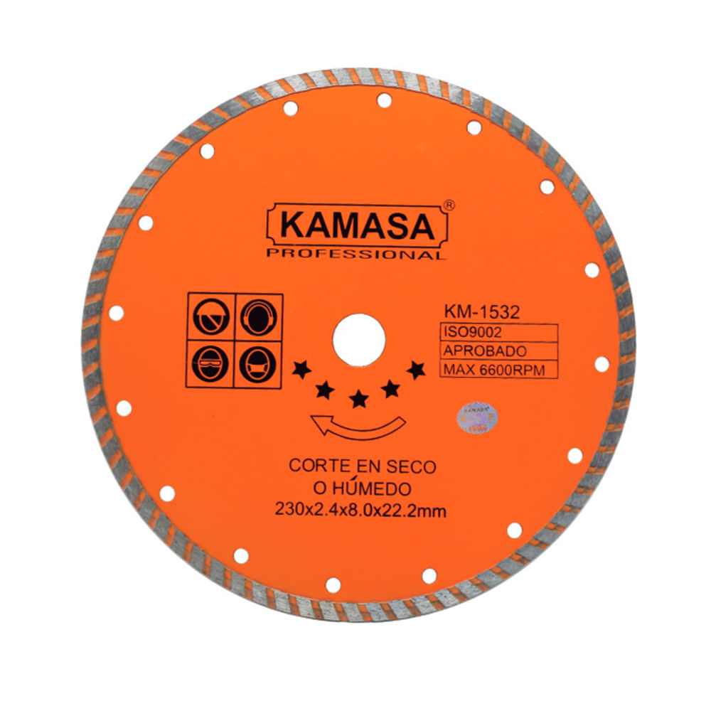 Disco Diamantado Continuo 9"" Kamasa KM1582
