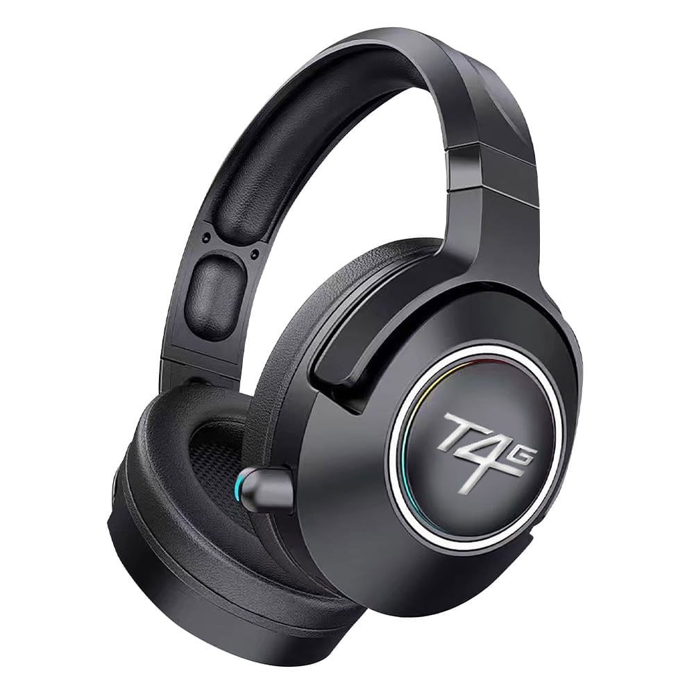 Audífonos gamer inálambrico T4G skyrider 7.1 tri-mode 2.4G, conexión bluetooth, USB-C, negro