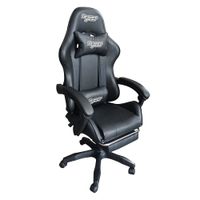 Silla gamer Teraware con reposapies, negra