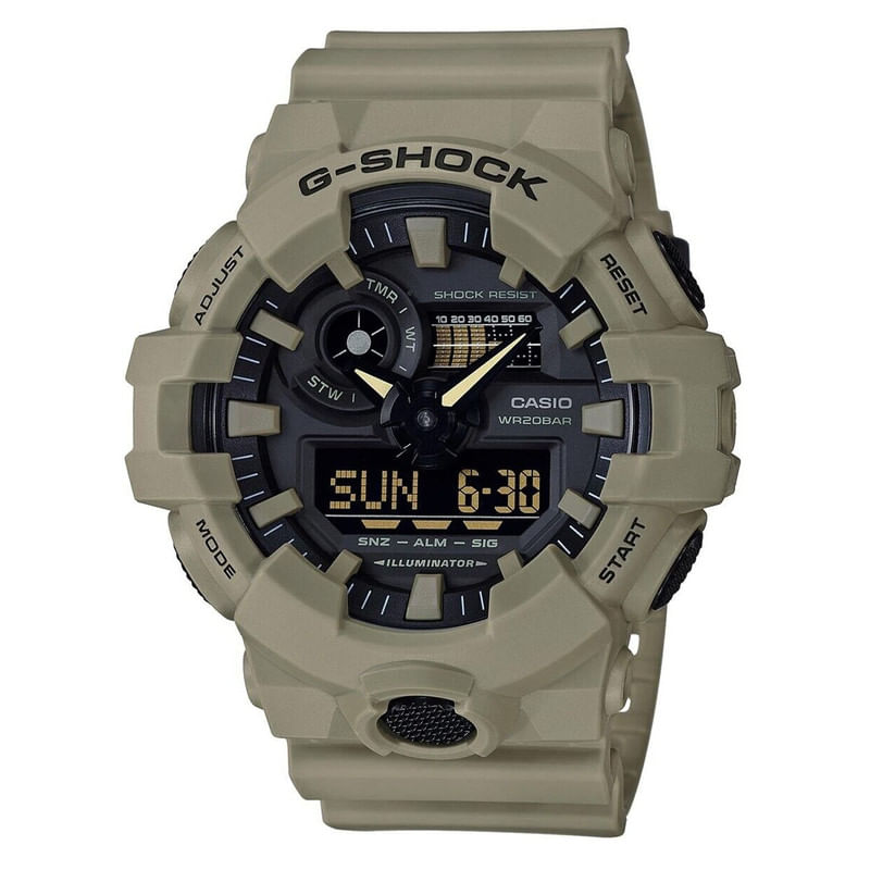 Reloj G-Shock Resina Beige con Negro GA-100L-8A G-SK-38