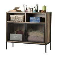 Aparador Turin Alto Madera/Metal 90x80x35cm Marrón