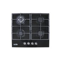 COCINA EMPOTRABLE A GAS SOLE 4 HORNILLAS VIDRIO SOLCO045V2 -ELEGANCIA Y LIMPIEZA EN TU COCINA