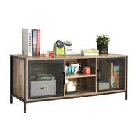 Mesa de Tv 50"" Turin Madera/Metal 120x48x39cm Marrón