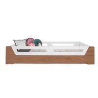 Cama Mi Madera Perfecta Evolutiva 1.5 Plazas Cafe Y Blanco