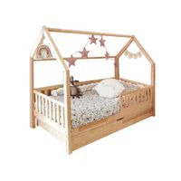 Cama Mi Madera Perfecta Ms Fabian 1.5 Plazas Natural