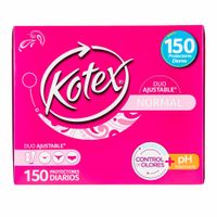Protector Diario KOTEX Normal Dúo Control Olor Paquete 150un