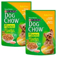 Pack Comida para Perros DOG CHOW Adultos Razas Pequeñas Buffet de Pollo 100g Sobre 2un