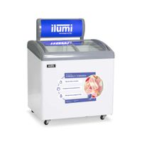 Congelador IiLumi con tapa de vidrio de 160 litros tf1600