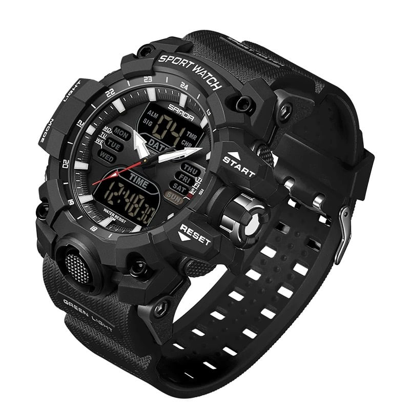 Reloj Hombre SANDA 6126 Análogo-Digital Negro