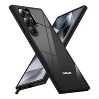Case para Samsung S24 Ultra, amortiguador de choques, con bordes negro