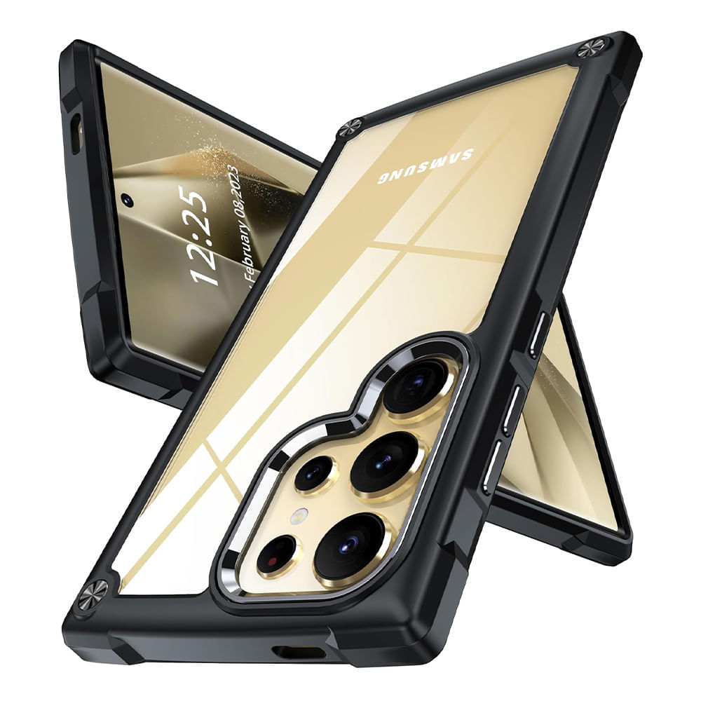 Case para Samsung S24 plus, amortiguador de choques, con bordes negro