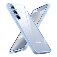 Case para Samsung S24, amortiguador de choques, con bordes azul claro