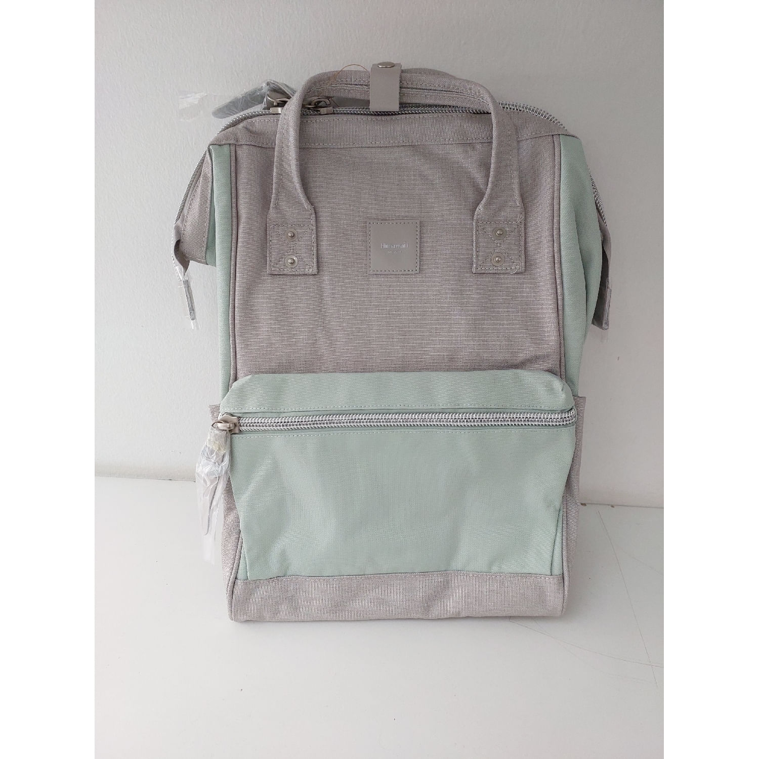 Mochila escolar o de viaje Multibolsillos H1881-6 Beige y Gris