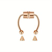Piercing imantado septum falso oro rosa con repuesto de puntitas