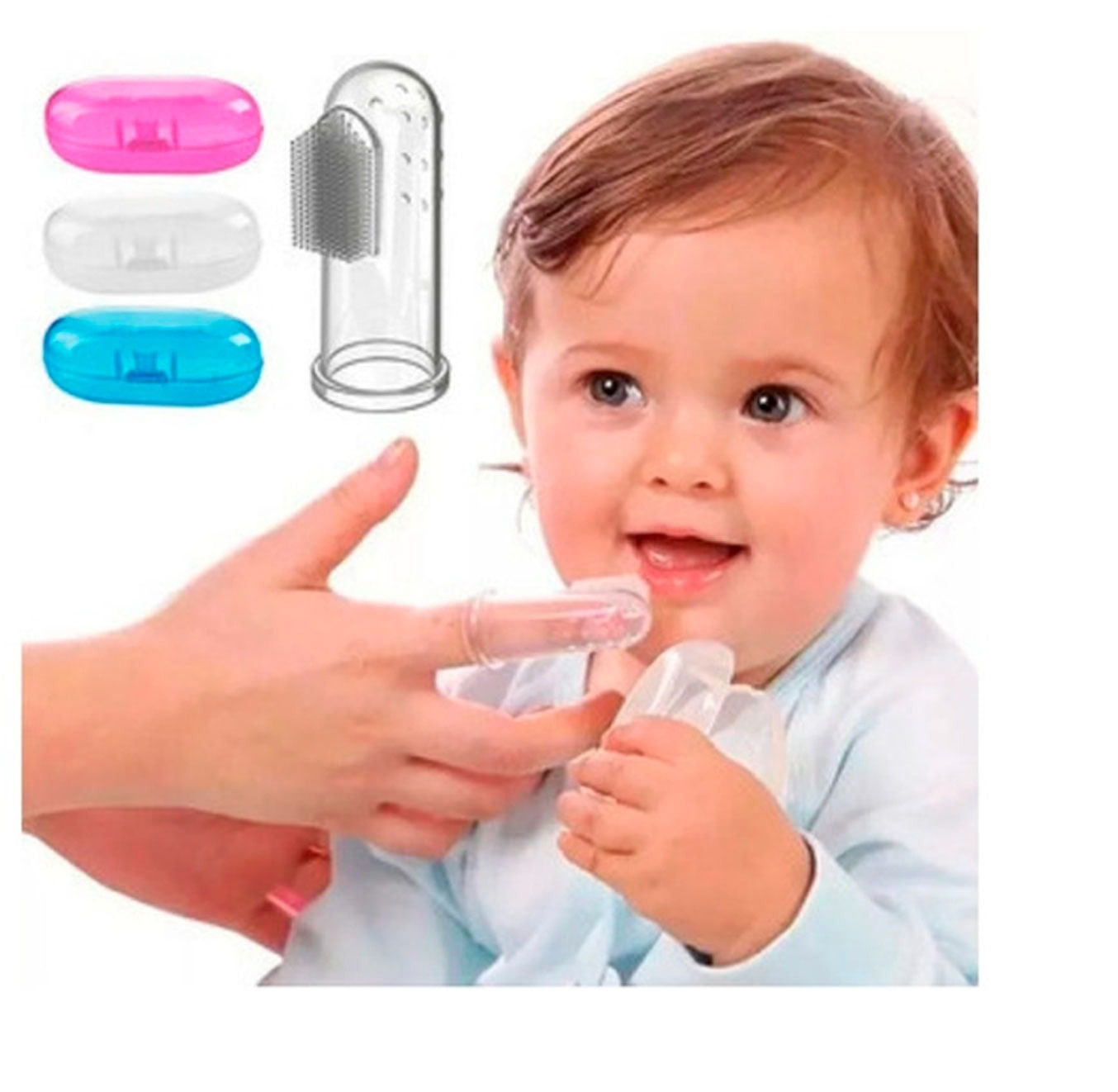 Cepillo bebes en silicona para encias y dientes