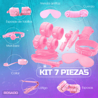 Kit Sado Bondage Bdsm Para Parejas - 7 Piezas Sexuales - Rosa