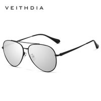 Lentes de Sol VEITHDIA Pilot - Polarizados - UV400 - Plata