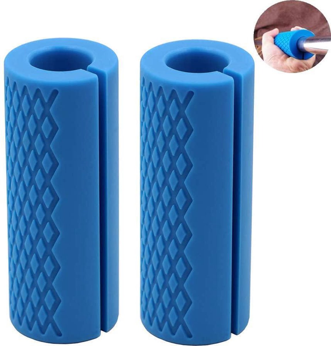 Bomber Grip Agarre Grueso Empuñadura Para Barra Mancuerna azul