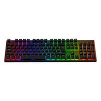 Teclado gamer T4G Thundebolt RGB 100% mecánico, alámbrico, conexión usb, switch azul, negro