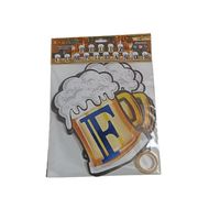 Cadeneta banner para hombre temática cerveza feliz cumpleaños