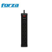 Regleta De 6 Tomas Forza Negro 220v Ps-1006b 03 Mtrs