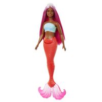 Muñeca Barbie Fantasia Sirena Cabello Rosa