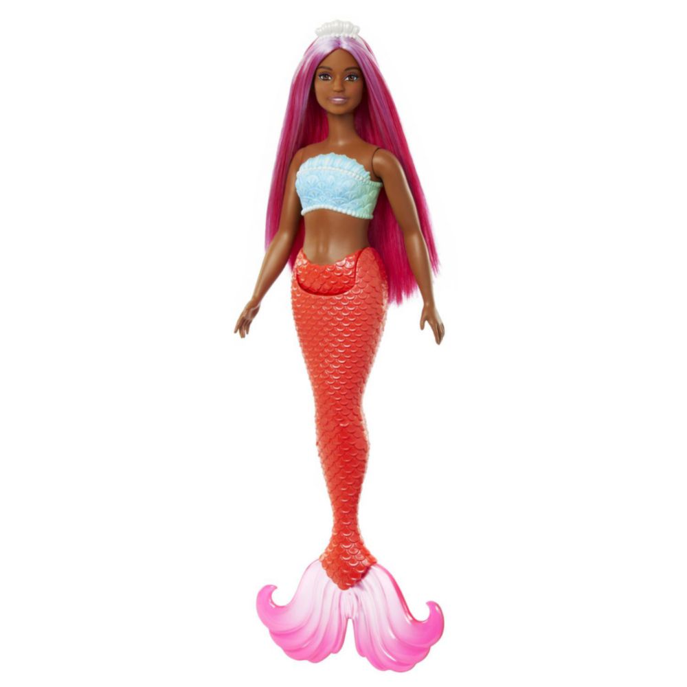 Muñeca Barbie Fantasia Sirena Cabello Rosa
