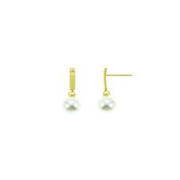 Arete Colgante Perla Oro 18K