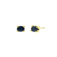 Aretes Piedra Zafiro Oro 18K