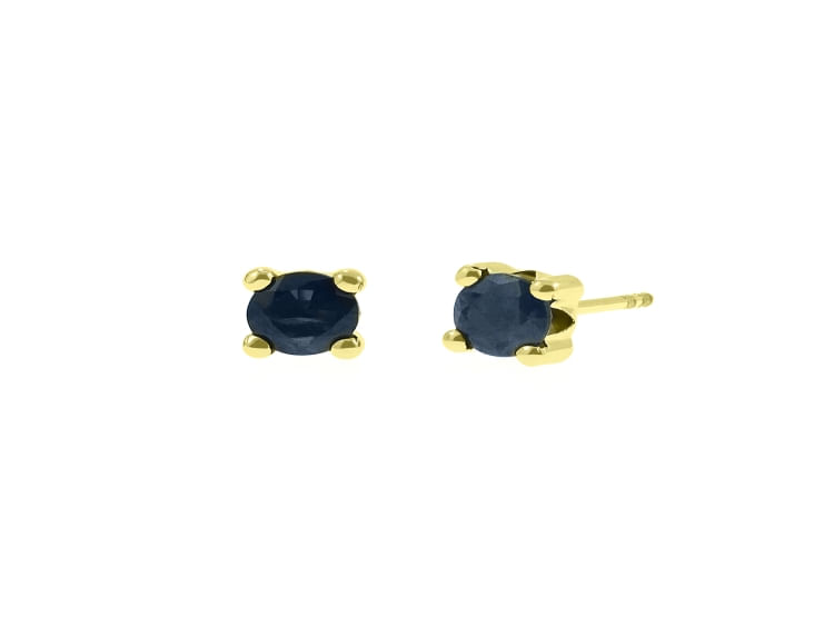 Aretes Piedra Zafiro Oro 18K
