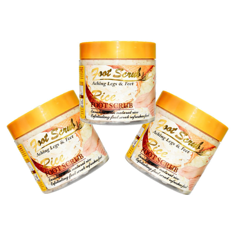 3 Exfoliante Para Pies de Arroz - Fruit of the Wokali 500gr